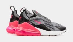 Nike Air Max 270 Grade School Lifestyle Shoes (Grey/Pink) -Nike 82a25a7bbaa221701a9b560181e995d2