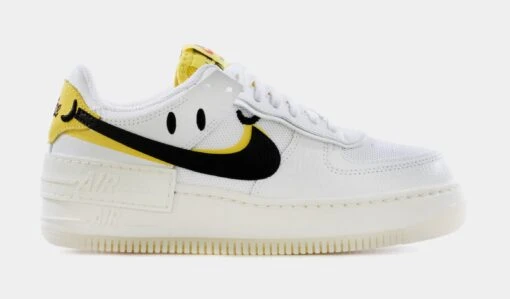 Nike Air Force 1 Shadow Smile Womens Lifestyle Shoes (White/Yellow) -Nike 839fcbb2adc4c07005e588e3fbf48b5f