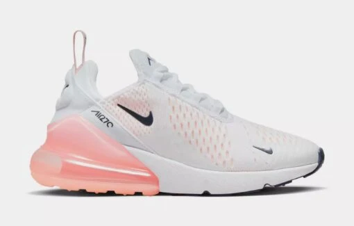 Nike Air Max 270 Womens Lifestyle Shoes (White/Pink) -Nike 8b9600c558ca3d4ce3a705ba1a5dc5e6