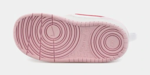 Nike Court Borough Low 2 Infant Toddler Lifestyle Shoes (White/Pink) -Nike 942eb6185c6ad3af53451d42ca8dfa31