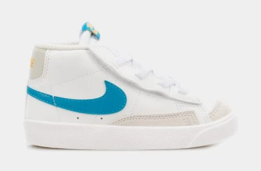 Nike Blazer Mid 77 Infant Toddler Lifestyle Shoes (White/Blue) -Nike 96082ac9f05e60440b85e0832228cbe9 bbf9593c e93d 4d98 9937 10ed1ca98fcf