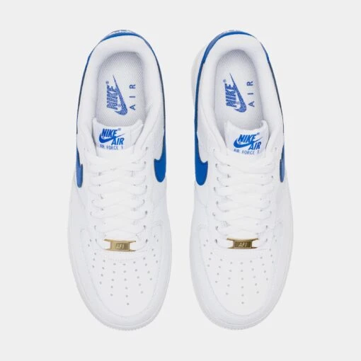 Nike Air Force 1 Low Mens Lifestyle Shoes (White/Blue) -Nike 968ebe3271c7d84b35a1719ce523366b