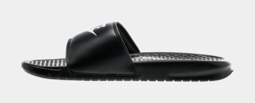 Nike Benassi Swoosh Mens Slide Sandal (Black) -Nike 985bb6952ee6f61b5e4acdc181c6ad39