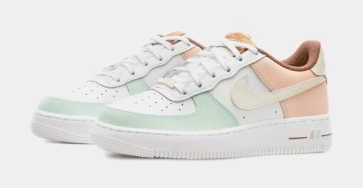 Nike Air Force 1 LV8 Grade School Lifestyle Shoes (White/Pink) -Nike 9bc176ca9ca3aed0aee8cc8d56502e9b