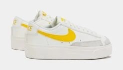 Nike Blazer Low Platform Womens Lifestyle Shoes (White/Yellow) -Nike 9f8ee5a6435ba801b12447a375342c33