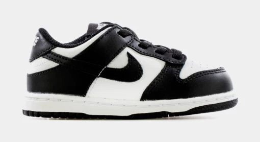 Nike Dunk Low Retro Infant Toddler Lifestyle Shoe (White/Black) Free Shipping -Nike CW1589 100 01