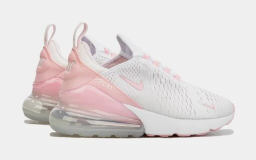 Nike Air Max 270 Womens Running Shoes (White/Pink) -Nike a0b107620c0b0c18227ae68c2a8c24bd