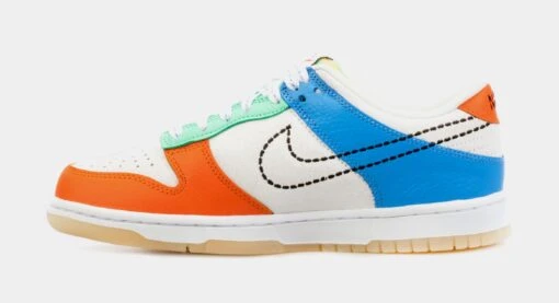 Nike Dunk Low 101 Grade School Lifestyle Shoes (White/Orange/Multi) -Nike a30ceb876d078c367e697569a15ce373