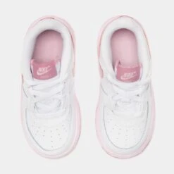 Nike Air Force 1 Infant Toddler Basketball Shoes (White/Pink) -Nike a452da63478ba3e09da09f16fc3fa830