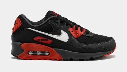 Nike Air Max 90 Anthracite Mens Running Shoes (Anthracite/Summit White/Black/Mystic Red) -Nike a79c6c3f6c7f5003d4c215c56575068b