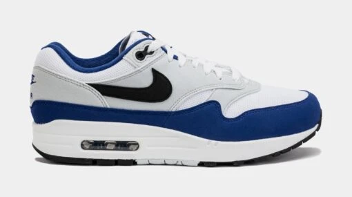 Nike Air Max 1 Deep Royal Blue Mens Running Shoes (White/Blue) -Nike a933d80970c45772fa0f9f7bd7b6185d