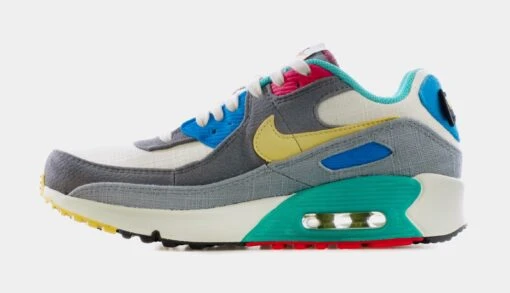 Nike Air Max 90 Air Sprung Grade School Lifestyle Shoes (Grey/Multi) -Nike adbb77564a4205089c03d468d7bfc33f