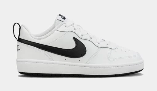 Nike Court Borough Low 2 Grade School Lifestyle Shoes (White/Black) -Nike b0076c499ba49b4eaf4ccb3510fa0dc4