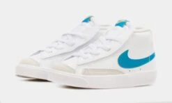 Nike Blazer Mid 77 Infant Toddler Lifestyle Shoes (White/Blue) -Nike b148257026306ce582af074c9728958a 4c473aab 3bc7 4d97 9a7f f94194fa1609