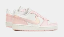 Nike Court Borough Low 2 SE Grade School Lifestyle Shoes (Pink/White) -Nike b1c57273f9d24362628afad402962dce