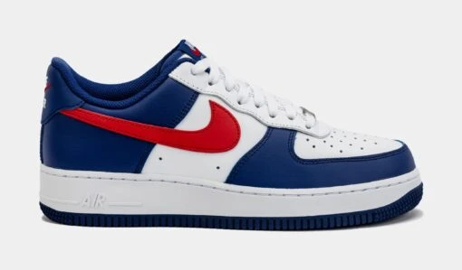 Nike Air Force 1 '07 USA Mens Lifestyle Shoes (Blue/Red) -Nike b2d8ff3a168f51180e37b97ae5d36893