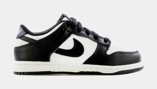 Nike Dunk Low Retro Preschool Lifestyle Shoe (White/Black) -Nike b948b5b2947f6f65fd4b76d1c59b3659