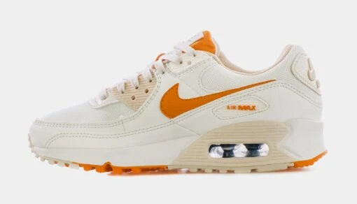 Nike Air Max 90 SE Womens Lifestyle Shoes (White/Yellow/Orange) -Nike bcbc610b2928d8a3b19c8e61410c868c