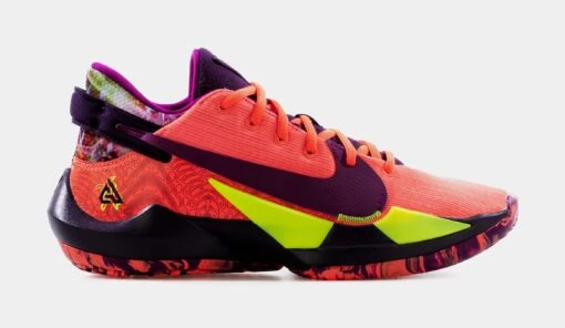 Nike Zoom Freak Mens Basketball Shoe (Orange/Pink) Free Shipping -Nike bdf8ec90a30c65efe6730eae4a447794