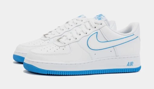 Nike Air Force 1 '07 University Blue Mens Lifestyle Shoes (White/Blue) -Nike bf9940096c68eb5700d3bd4ce93c907e