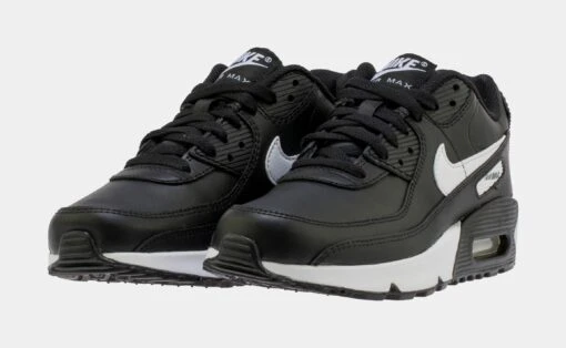 Nike Air Max 90 365 Leather Grade School Running Shoes (Black) -Nike bf99b7b326edc7c01ee2bf7ba41f3408 e52ddd0a 4237 457d ba26 06c1d0457c93