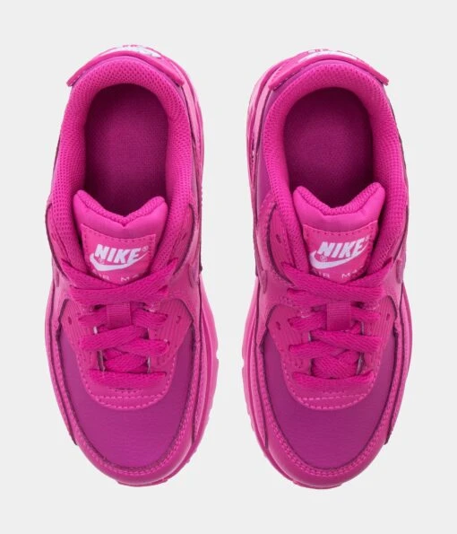 Nike Air Max 90 Preschool Lifestyle Shoes (Pink/White) -Nike c07c9673f17599a9c00825ca58c9d7c4