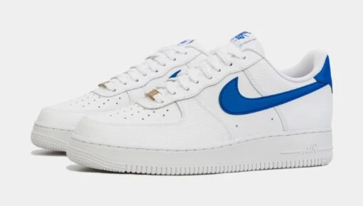 Nike Air Force 1 Low Mens Lifestyle Shoes (White/Blue) -Nike ccf3c0285114cf6cb8336b6b1096f97e