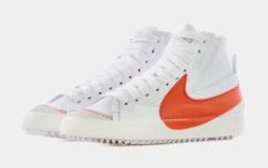 Nike Blazer Mid 77 Jumbo Swoosh Mens Lifestyle Shoes (White/Orange) -Nike cdd989f5b6cf43a01ad8b85f6b7a2085