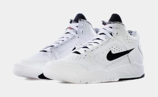 Nike Air Flight Lite Mid Mens Lifestyle Shoes (White/Black) -Nike cef56fe3f624d9172ef7c9883974c54a