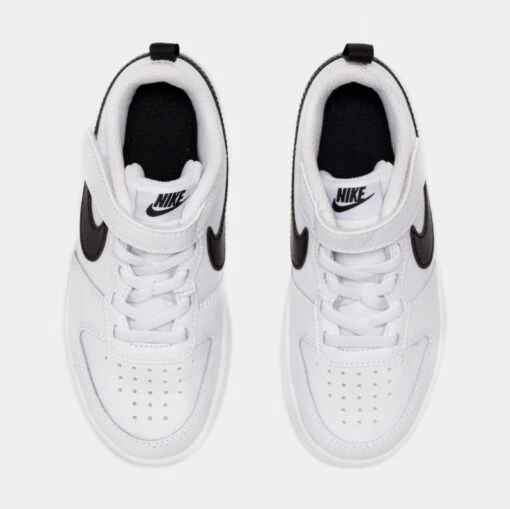 Nike Court Borough Low 2 Preschool Lifestyle Shoes (White/Black) -Nike d05775d248b2b47dec587f526adeb6cf