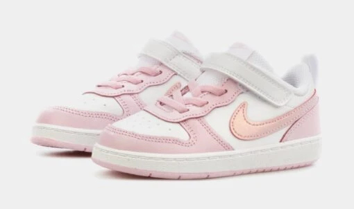 Nike Court Borough Low 2 Infant Toddler Lifestyle Shoes (White/Pink) -Nike d506b9386d711e79fbcaf7419f53da42