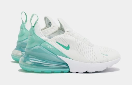 Nike Air Max 270 Grade School Lifestyle Shoes (Summit White/Jade Ice) -Nike d64d54ddd16b3760e53be09fc734a1aa