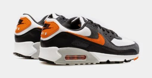 Nike Air Max 90 Mens Running Shoes (Grey/Orange) -Nike d960c78036bb1003289d387e0f572140