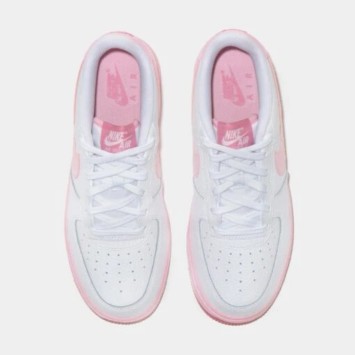 Nike Air Force 1 Pink Foam Grade School Lifestyle Shoes (Pink/White) -Nike dfb04970b68b3b151a14be05935be9be