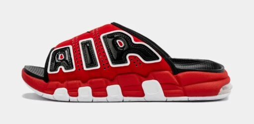 Nike Air More Uptempo Slides Mens Sandals (Red/Black) -Nike e15f3bb16e088d457ed8f2d1c78e703d