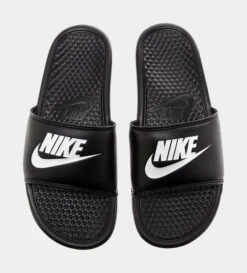 Nike Benassi Swoosh Mens Slide Sandal (Black) -Nike e1be534f88dd6100bf33f208cff67ade