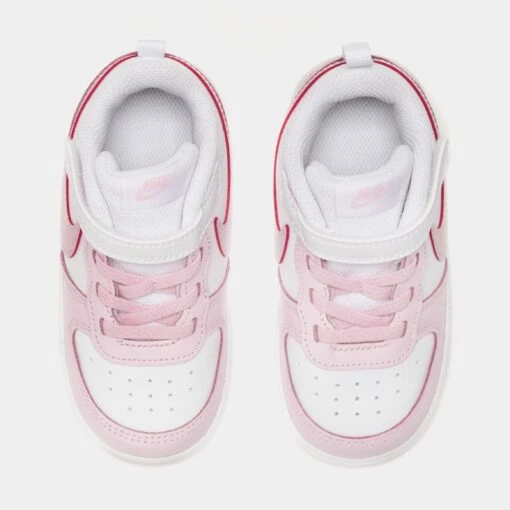 Nike Court Borough Low 2 Infant Toddler Lifestyle Shoes (White/Pink) -Nike e49379334c2a910499f42fddb87f29df