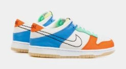 Nike Dunk Low 101 Grade School Lifestyle Shoes (White/Orange/Multi) -Nike e4bb617af100768527649e17d5855187