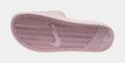 Nike Benassi Womens Slide Sandal (Pink/Silver) -Nike e6f458e48ac2f498f7f696d3d3feaf42