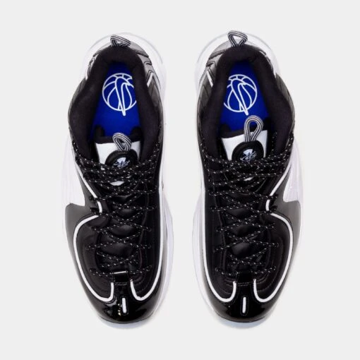 Nike Air Penny 2 Mens Basketball Shoes (Black/White) Free Shipping -Nike e9414f1baab92b8ad4d1efec406ddcdf