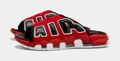 Nike Air More Uptempo Slides Mens Sandals (Red/Black) -Nike ede4b6b7f5d0cad080b59b6a9953650e