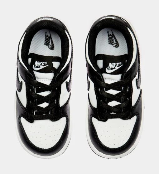 Nike Dunk Low Retro Infant Toddler Lifestyle Shoe (White/Black) Free Shipping -Nike ee23c29d841a4e42559e5cb541f7b533