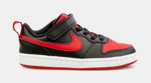 Nike Court Borough Low 2 Preschool Lifestyle Shoes (Red/Black) -Nike eff2d802029202c24578fde9eb7a2a1d