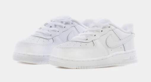 Nike Air Force 1 LE Infant Toddler Lifestyle Shoe (White/White) -Nike f0ade426d383f45715a841224ec3208c