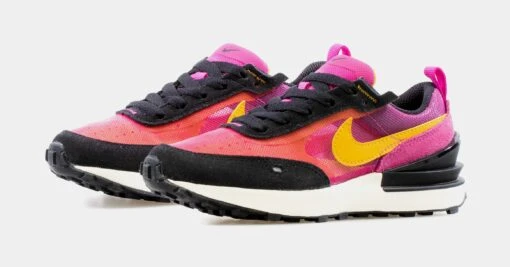 Nike Waffle One Preschool Running Shoe (Pink/Black) -Nike f1e9cc21d5d7330484f3611a63e94c7b