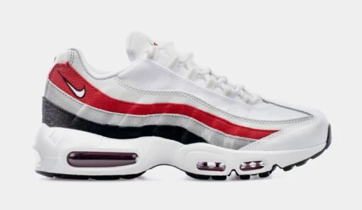 Nike Air Max 95 Essential Mens Running Shoes (White/Red) -Nike f3f7e6e46091c527cb188856f5294997