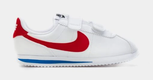 Nike Cortez Basic SL Preschool Lifestyle Shoe (White/Red) -Nike f44e05fdfd2302e05b773b50524ba124 d94c47a3 1eee 4b51 b679 9e8edb94c31f