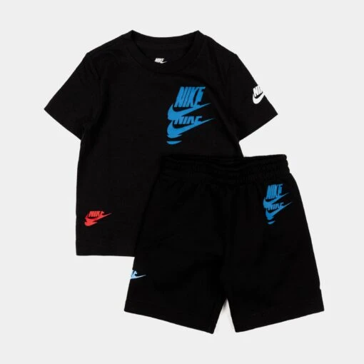 Nike Multi Futura Short Preschool Set (Black) -Nike f81574b28b0a21ec8357ecb02b748ffd