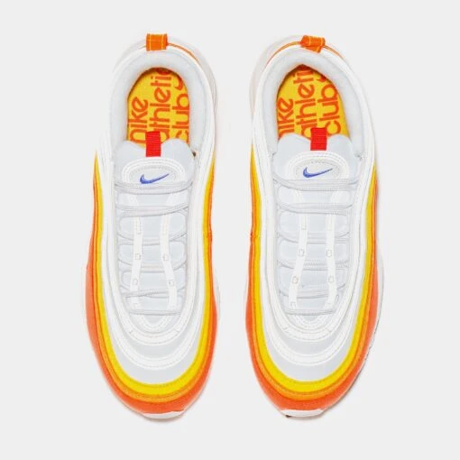 Nike Air Max 97 Athletic Club Mens Running Shoes (White/Orange) -Nike fa8f30f2a387d0c65801ec2dcf730faa