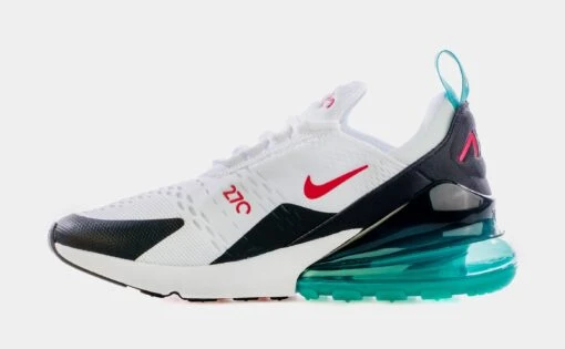 Nike Air Max 270 Mens Lifestyle Shoes (White/Teal) -Nike fb6665e06946c799fef29829710c8212